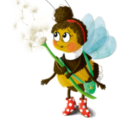 Hedi Hummel mit Pusteblume