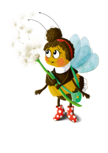 Hedi Hummel mit Pusteblume
