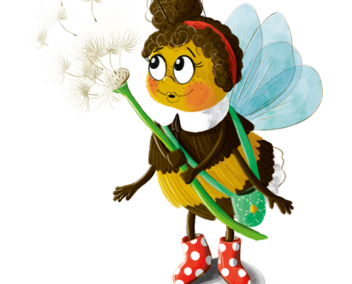 Hedi Hummel mit Pusteblume